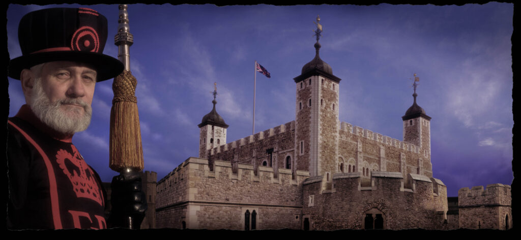 Beefeater with Tower of London in Background