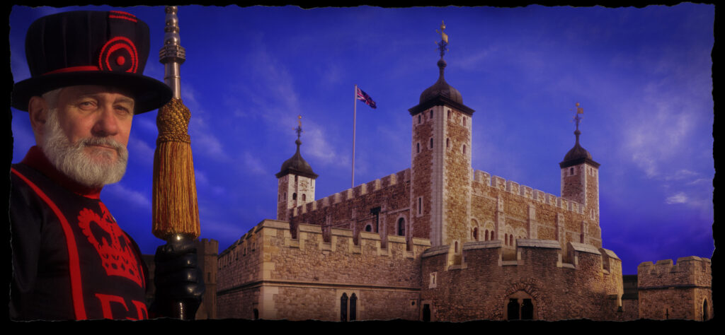 Beefeater with Tower of London in Background