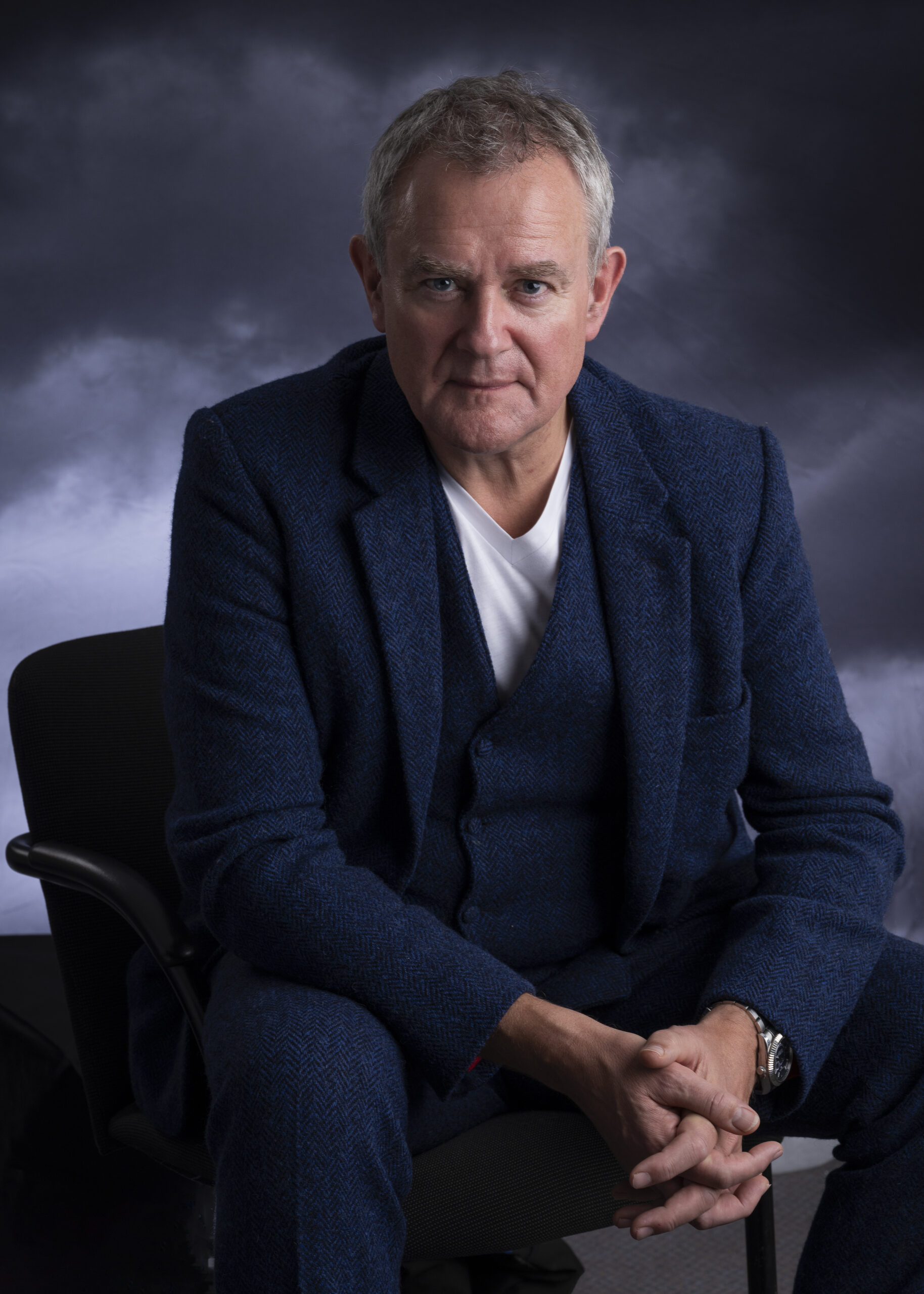 Hugh Bonneville - canvas sky background. Celebrity portrait photograph by Lorentz Gullachsen