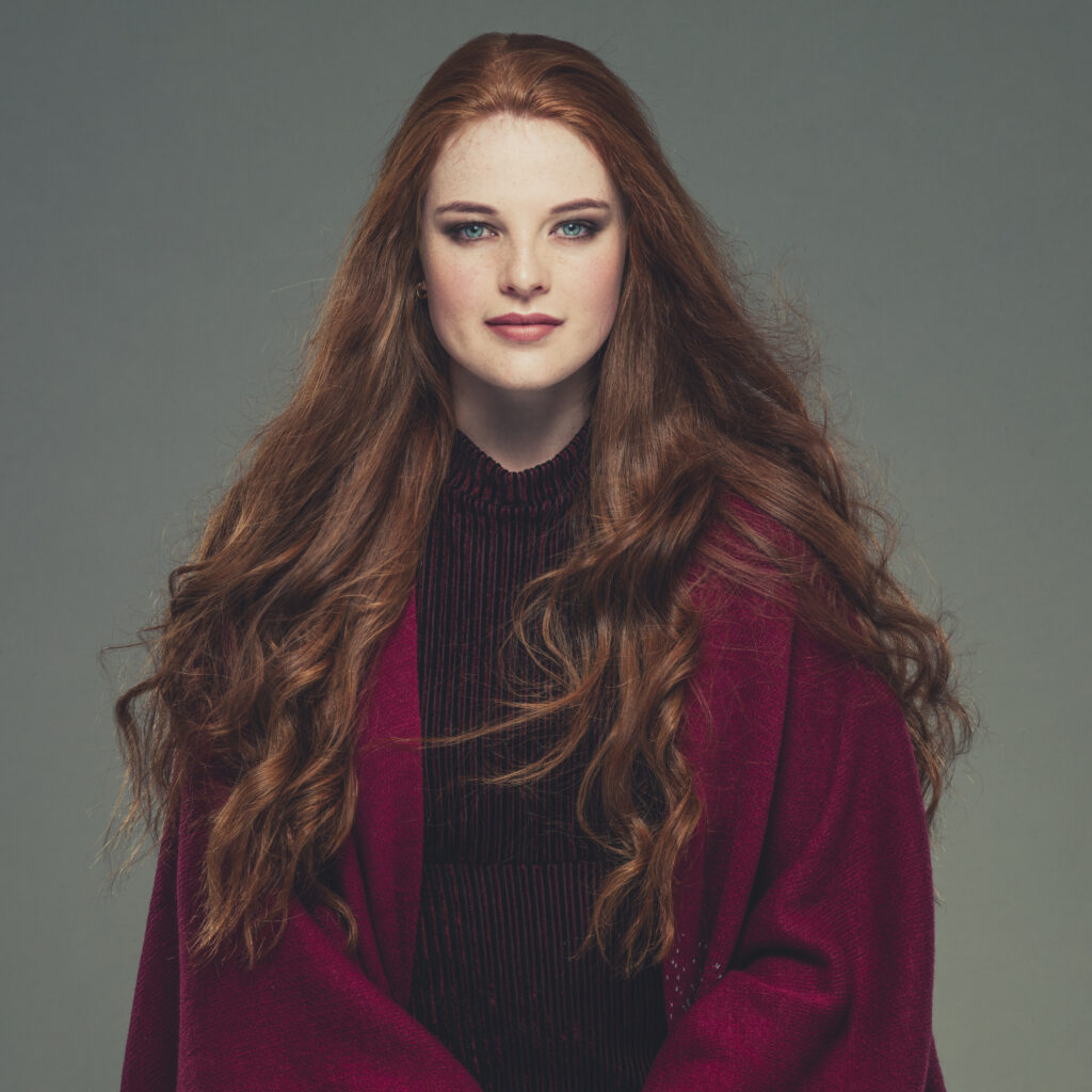 Girl with long Chestnut hair