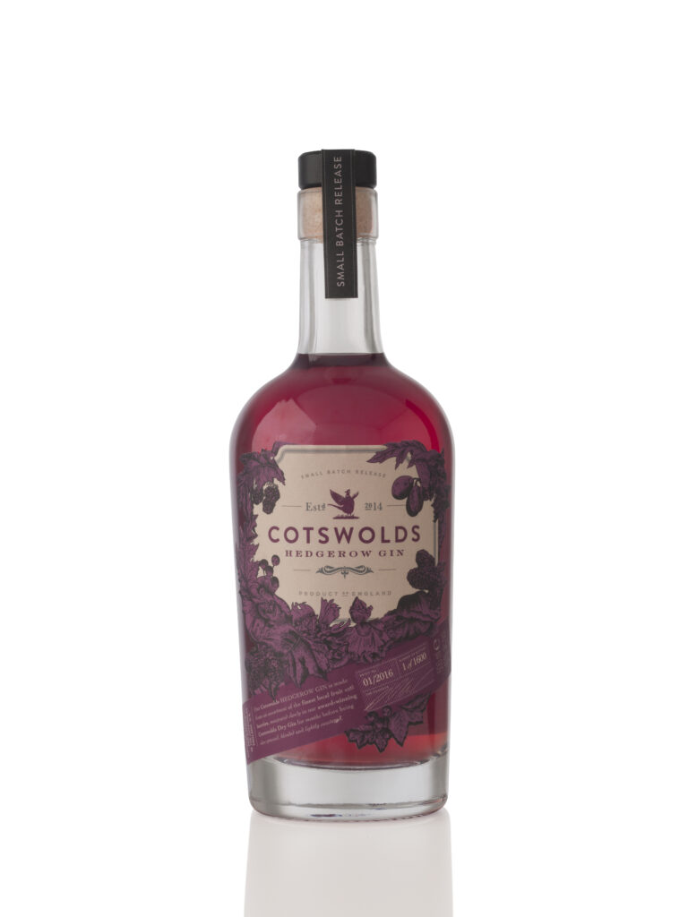 white out background with Cotswold Hedgerow Gin