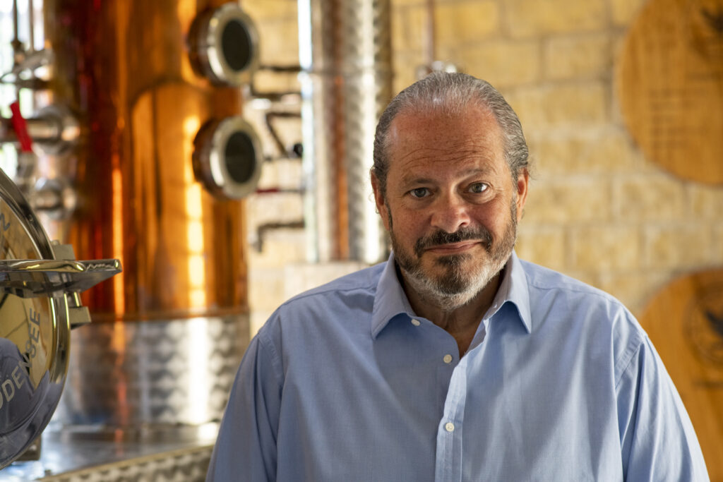 Dan Szor in a distillery